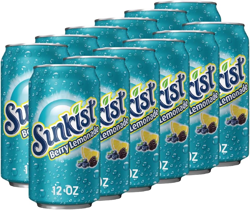 Sunkist Berry Lemonade, 12 oz, 12 Pack 