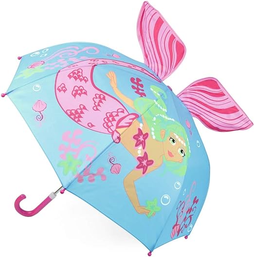 Girls Mermaid 3D Umbrella Bubble Dome