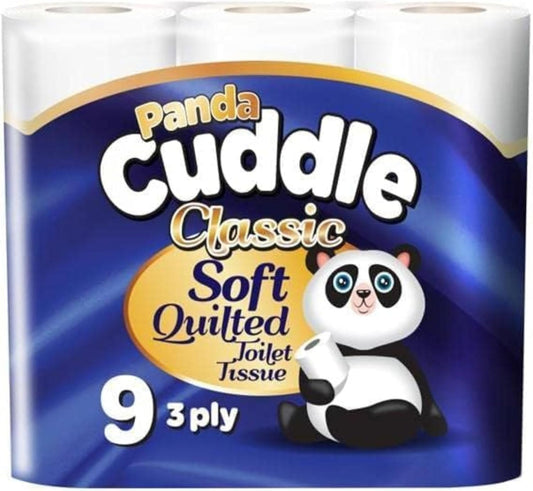 PROTECTAFILE Panda Cuddle Classic Soft Quilted Toilet Rolls - Packet of 5
